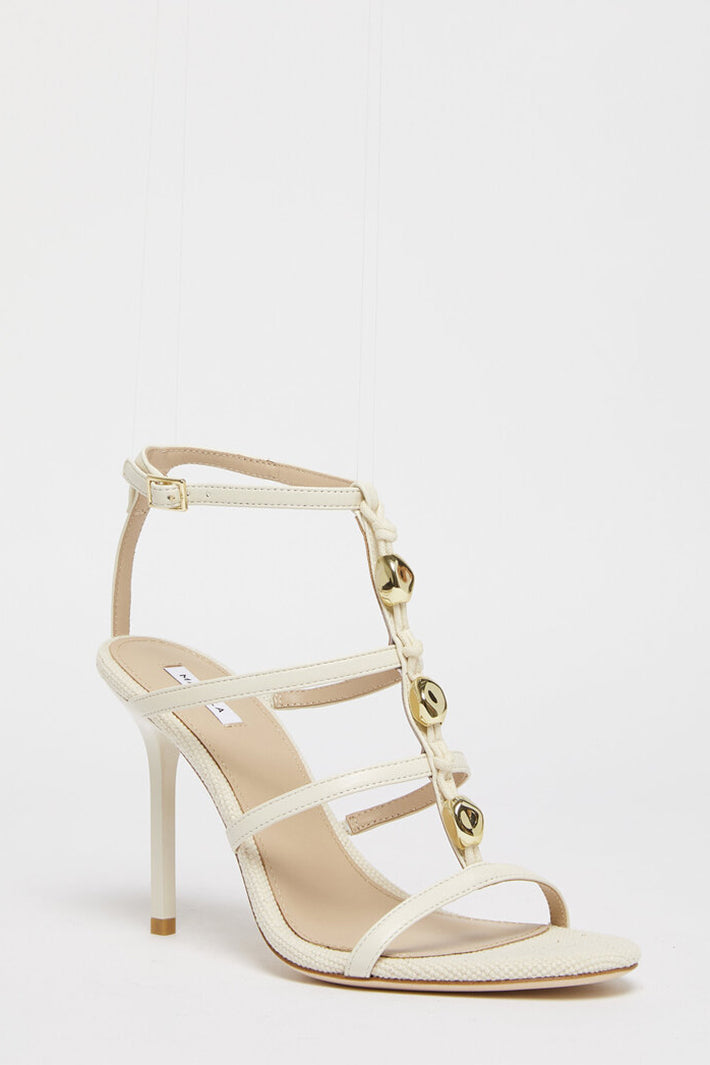 Marella Mlaagguati Ivory Leather High Heeled Sandal 2613521027200