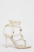 Marella Mlaagguati Ivory Leather High Heeled Sandal 2613521027200