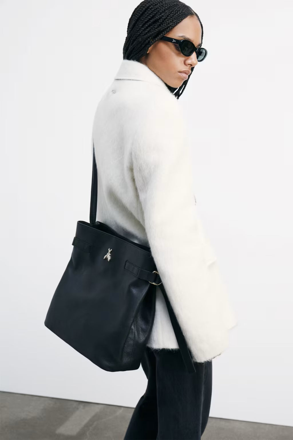 Patrizia Pepe 2B0150 Borsa Black Bucket Bag*