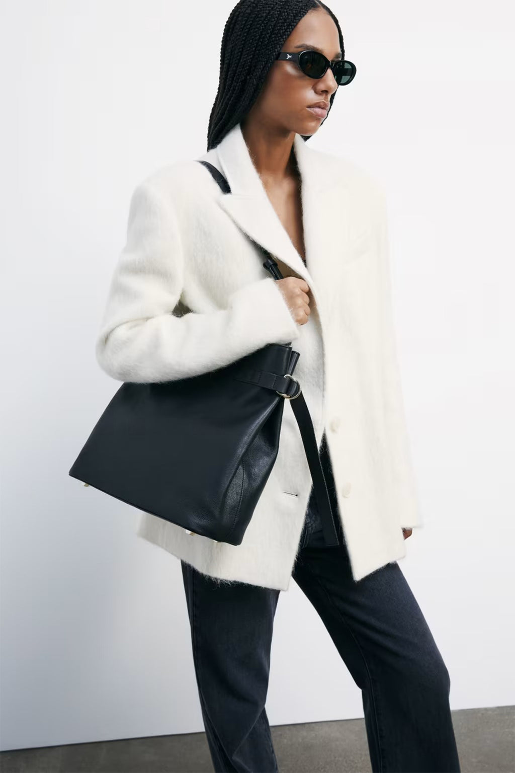 Patrizia Pepe 2B0150 Borsa Black Bucket Bag*