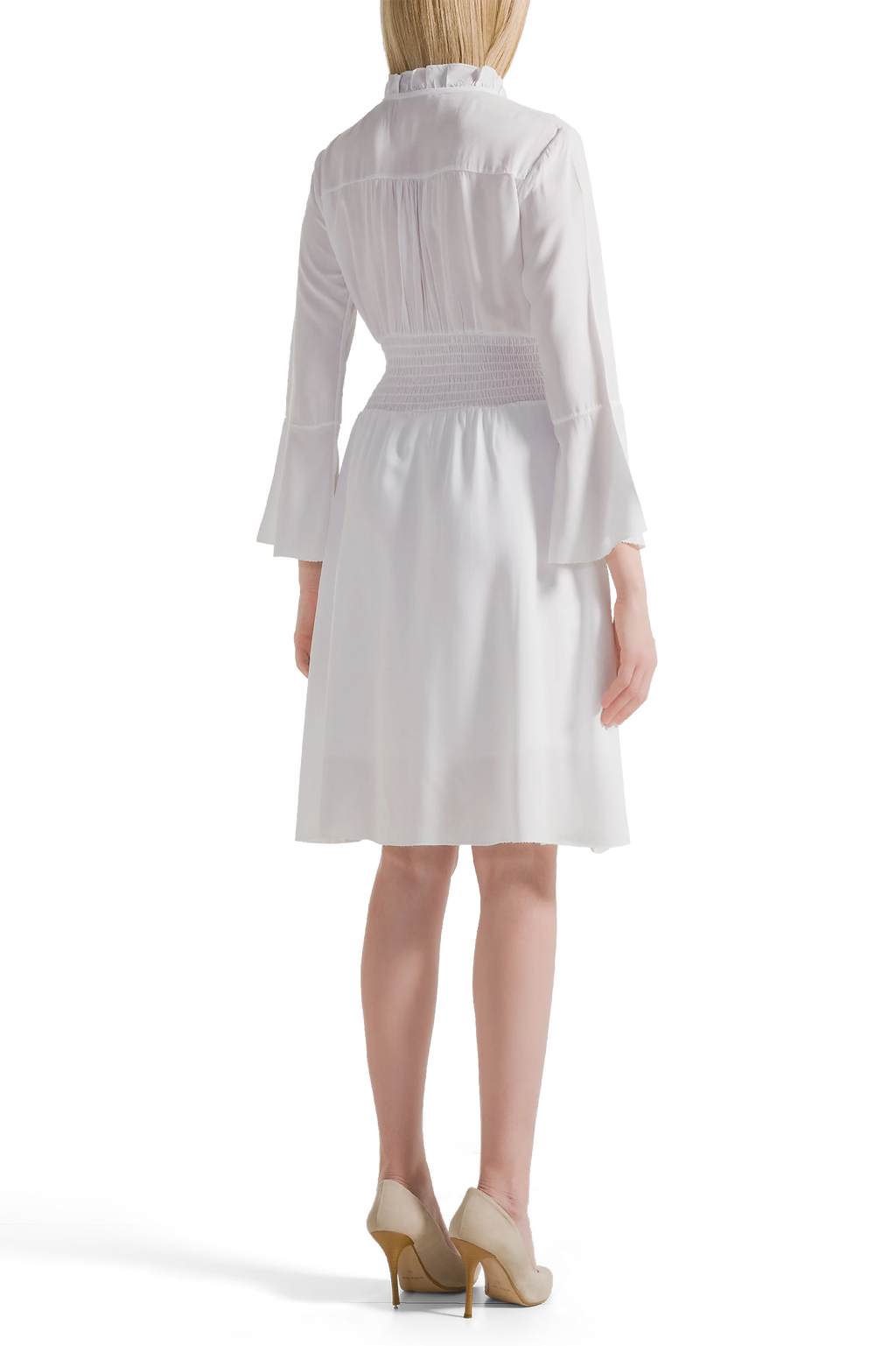 Amaricandreams Sally Solid White Short Dress
