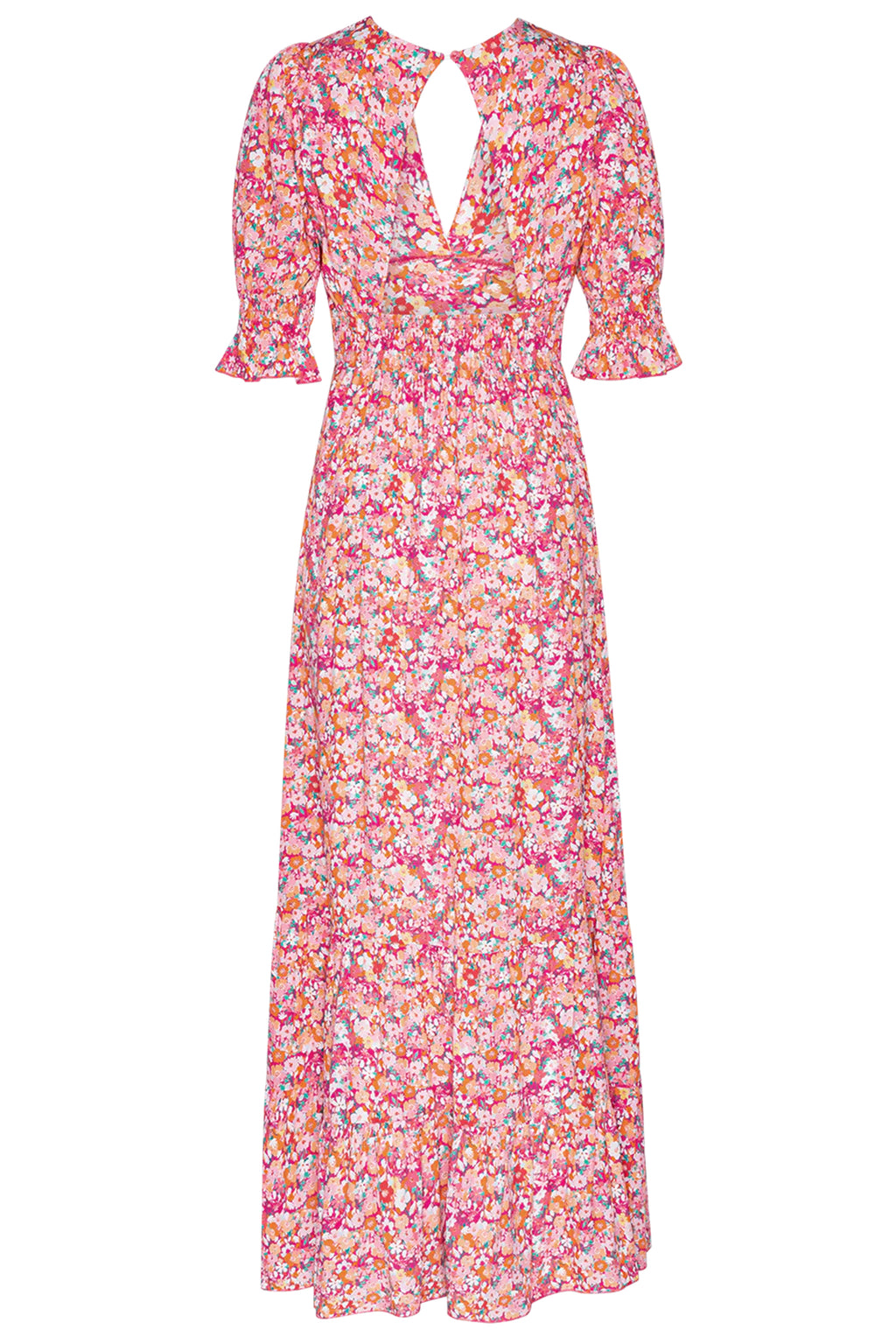 Americandreams Koko Red Flower Print Open Back Dress