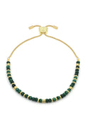 Boho Betty Mystical Malachite Green Gold Slider Bracelet BRWMMGDVB No.64, packshot
