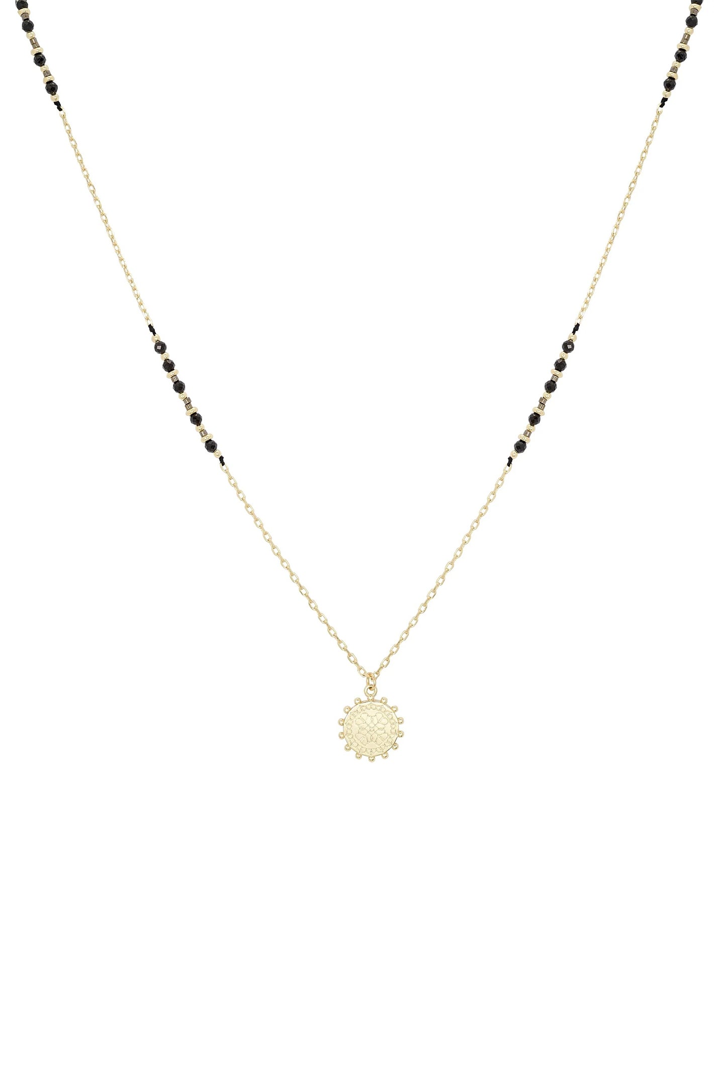 Boho Betty Fuji Black Spinel Gemstone Pendant Necklace No.41