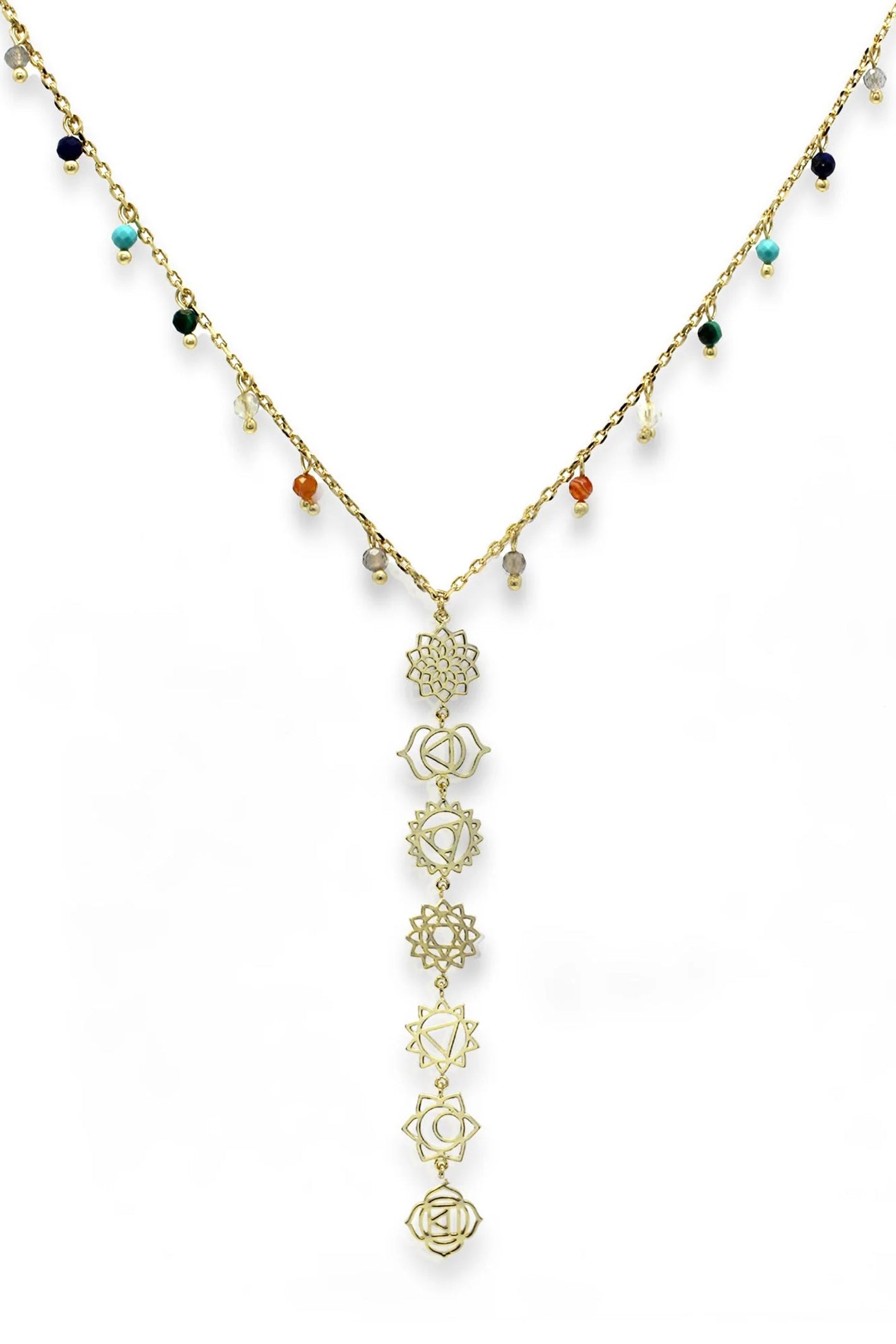 Boho Betty Ajna Gold Chakra Necklace No.43 NLCTBDGLDVB
