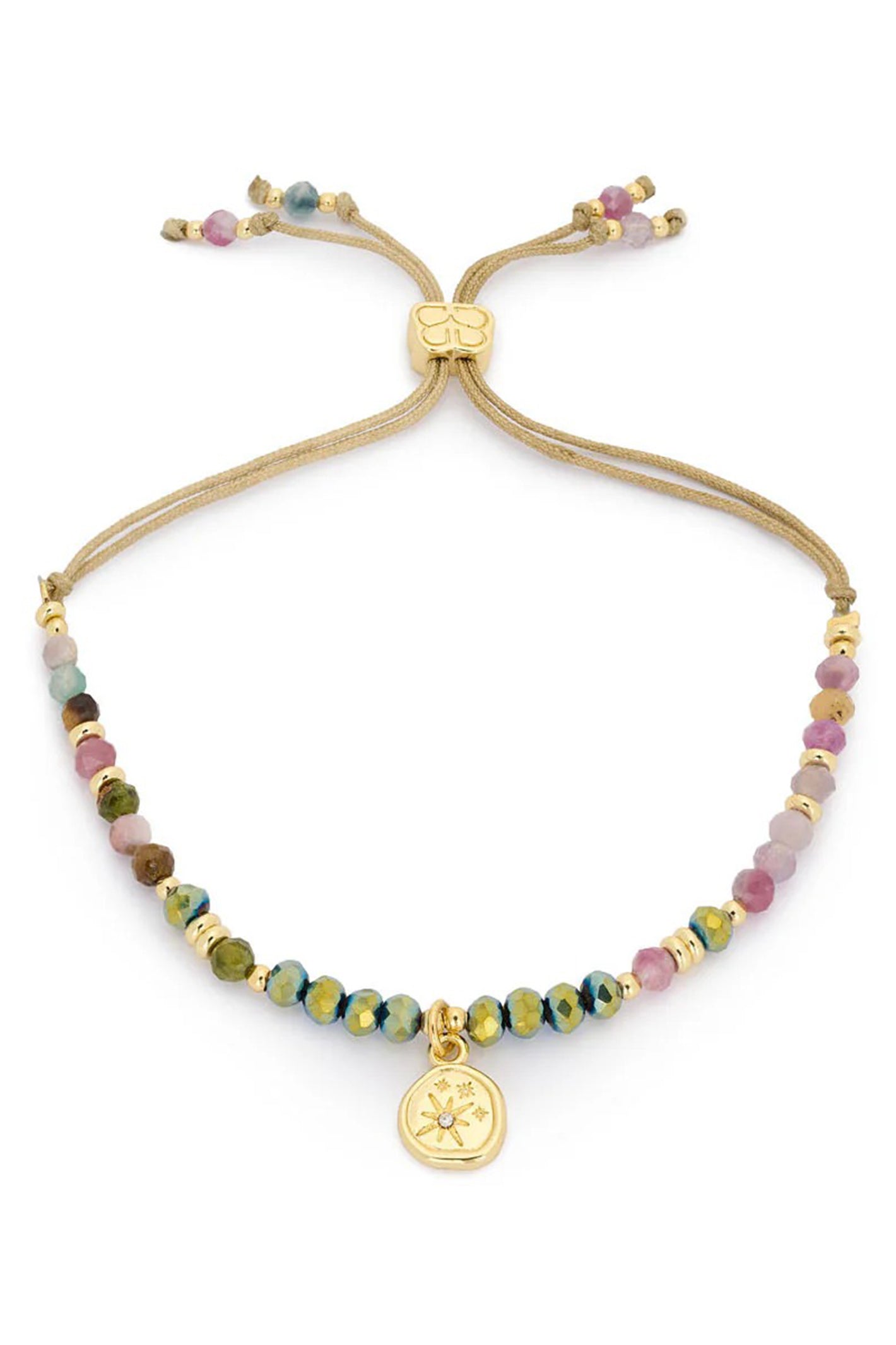 Boho Betty Opulent Tourmaline Slider Bracelet No.60 BROPTGLD