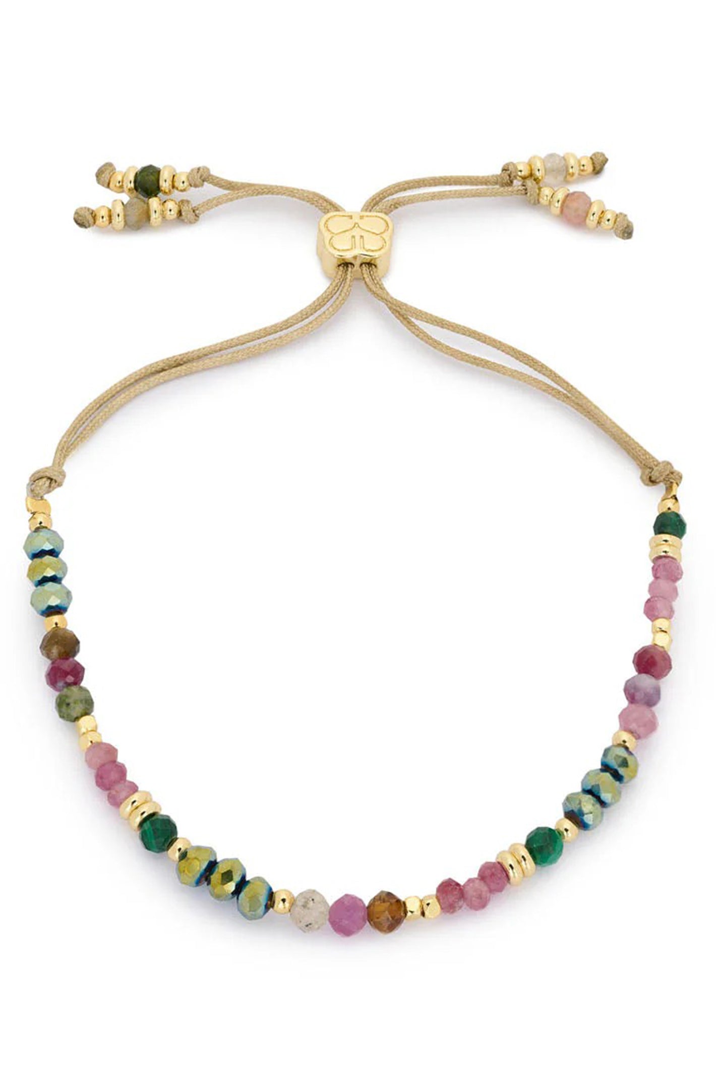 Boho Betty Ardisia Tourmaline Gold Slider Bracelet No.62 BRARTGLD