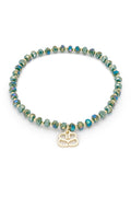 Boho Betty Prunus Green Gold Crystal Stretch Bracelet BBSTABEGLD No.75, packshot