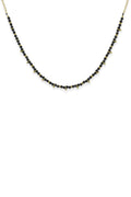 Boho Betty Salus Black Spinel Gold Gemstone Necklace No.39 NLWEBSPGDVB