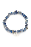 Boho Betty Sana Blue Aventurine Silver Stretch Bracelet BRRCBASLV No.69, packshot