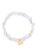 Boho Betty Sana Rock Crystal Clear Gold Stretch Bracelet BRRCRCGLD No.68, packshot