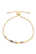 Boho Betty Wisdom Tourmaline Gold Morse Code Bracelet BRMCWGLD No.81, packshot