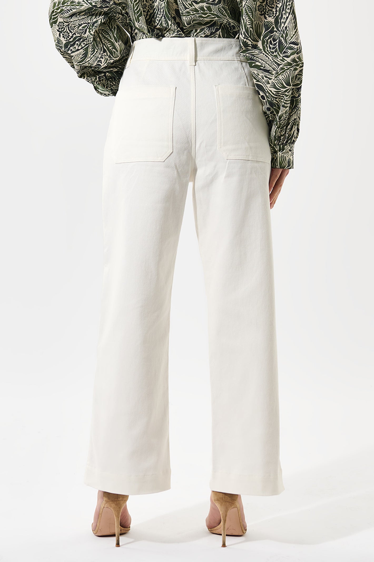 Dea Kudibal 0270425 MiaDea White Denim Wide Leg Jeans