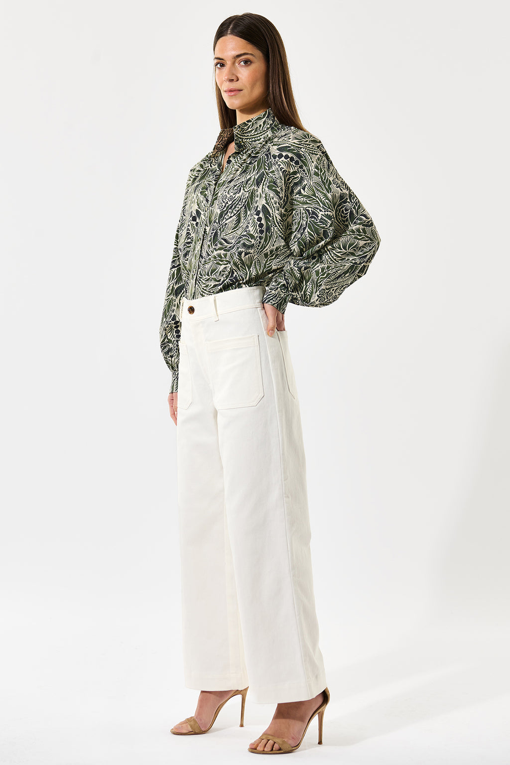Dea Kudibal 0270425 MiaDea White Denim Wide Leg Jeans