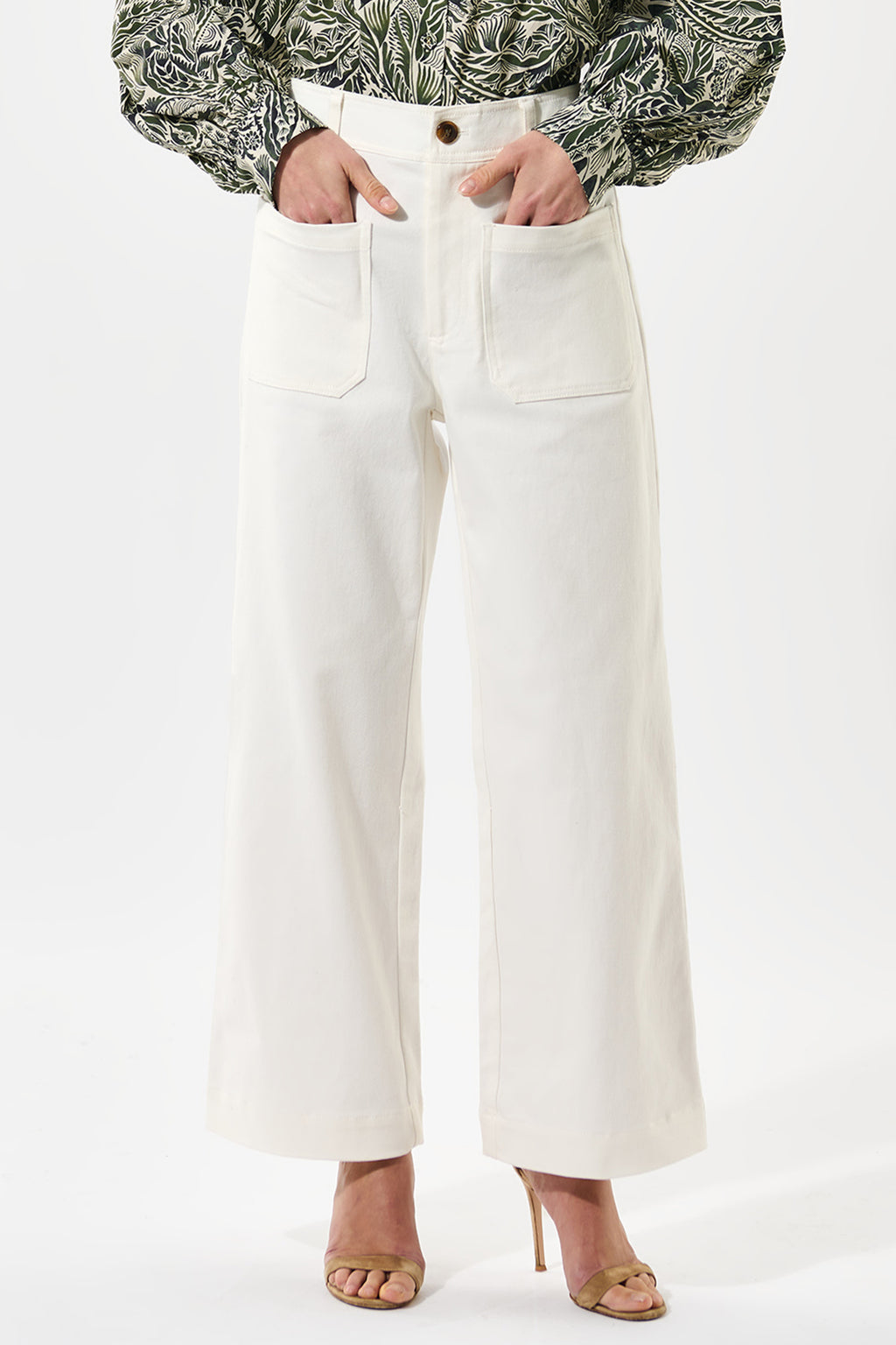 Dea Kudibal 0270425 MiaDea White Denim Wide Leg Jeans
