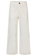White wide-leg pants on a white background