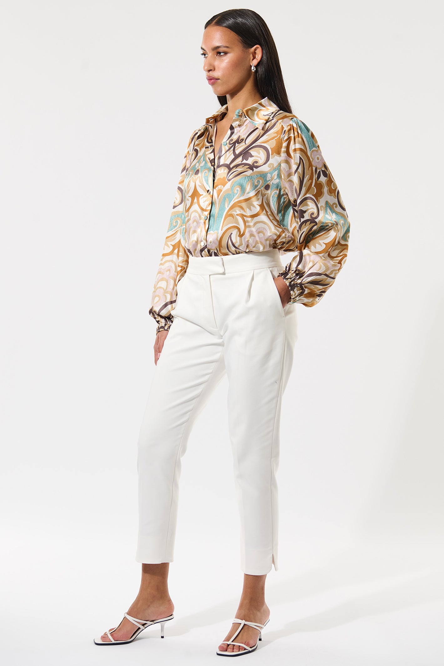Dea Kudibal 0360125 Camettidea Natural White Slim Fit Trousers