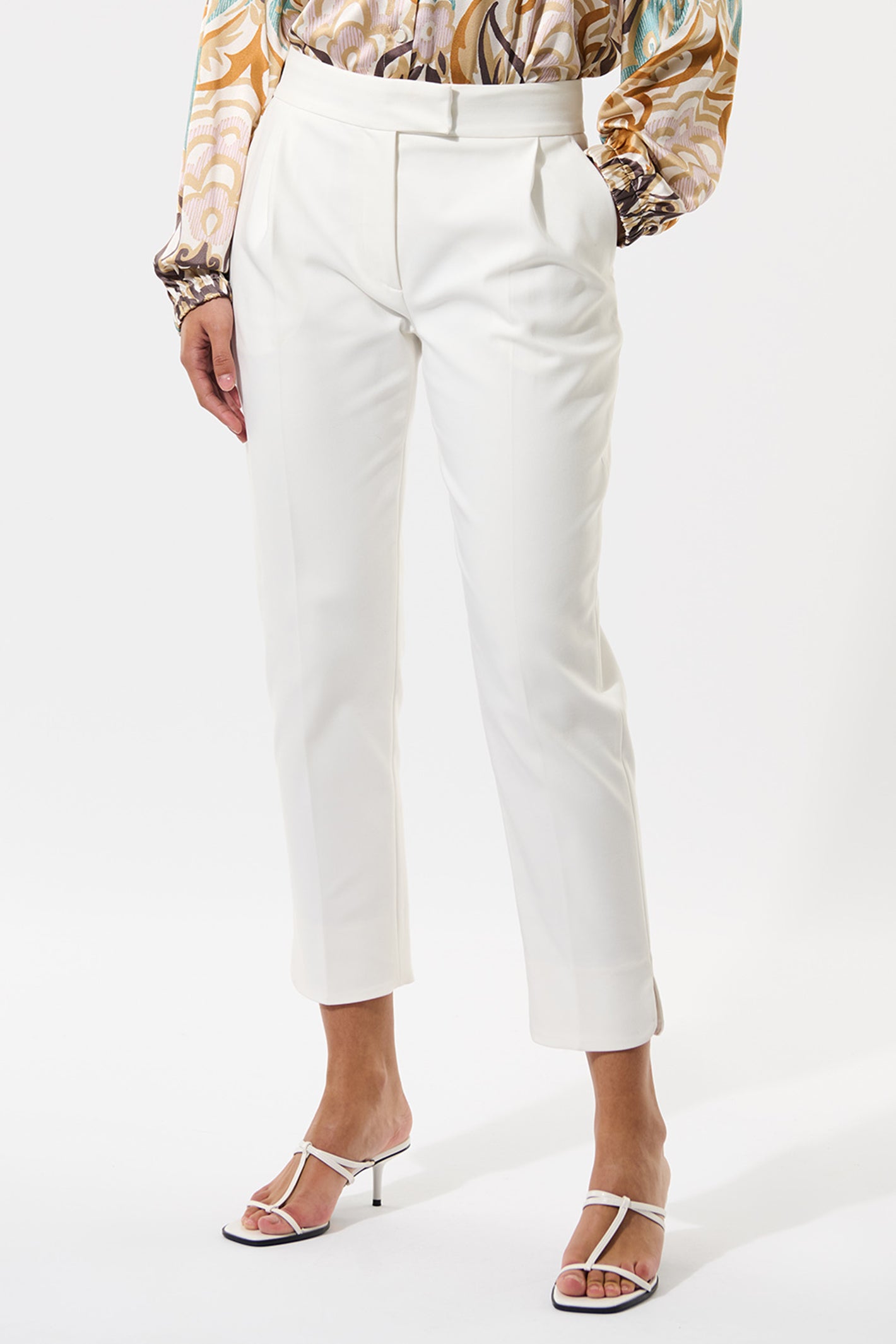 Dea Kudibal 0360125 Camettidea Natural White Slim Fit Trousers