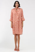 Dea Kudibal 0530424 KamillesDEA Orange Cabanas Leche Stretch Silk Dress