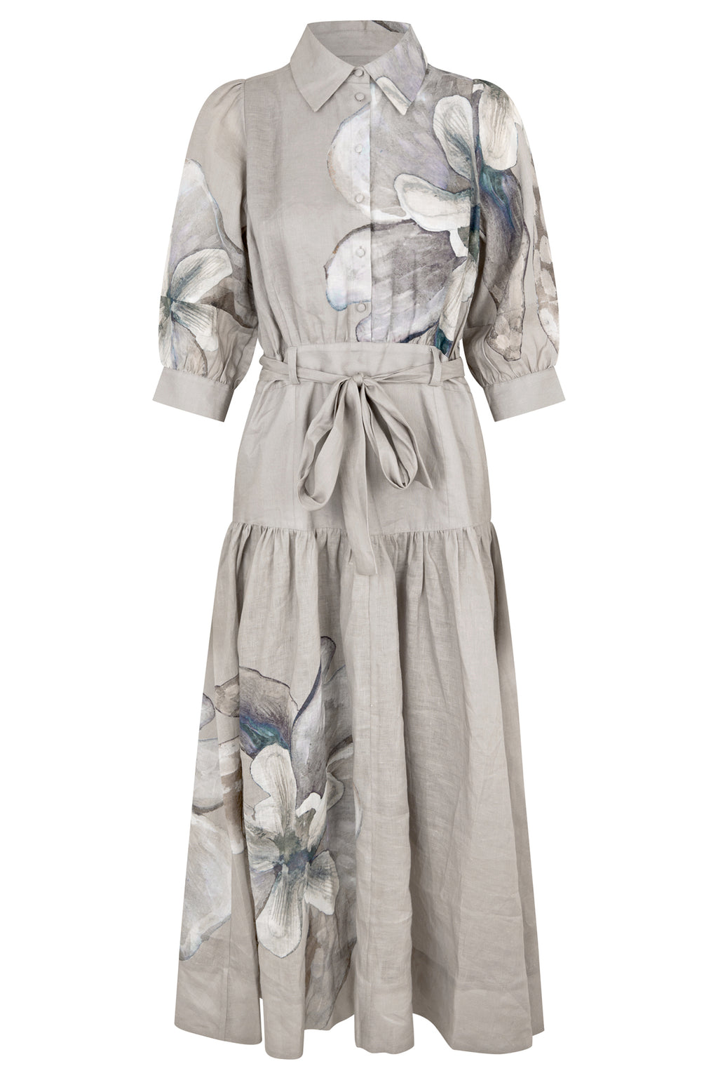 Dea Kudibal 0720126 PalmaDEA Belladonna Latte Linen Dress With Collar