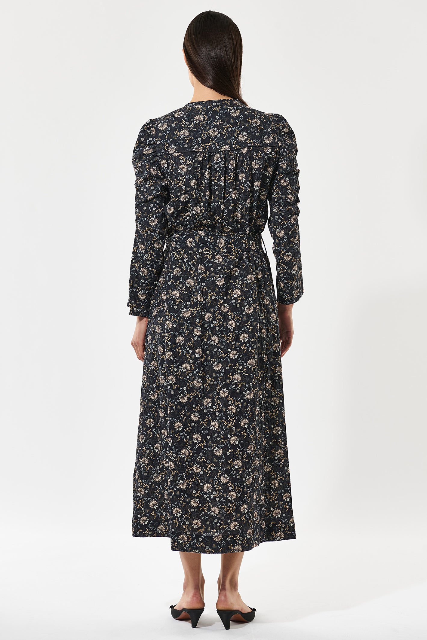 Dea Kudibal 0950725 YannaDEA EV Takashi Dark Navy Crinkle Dress