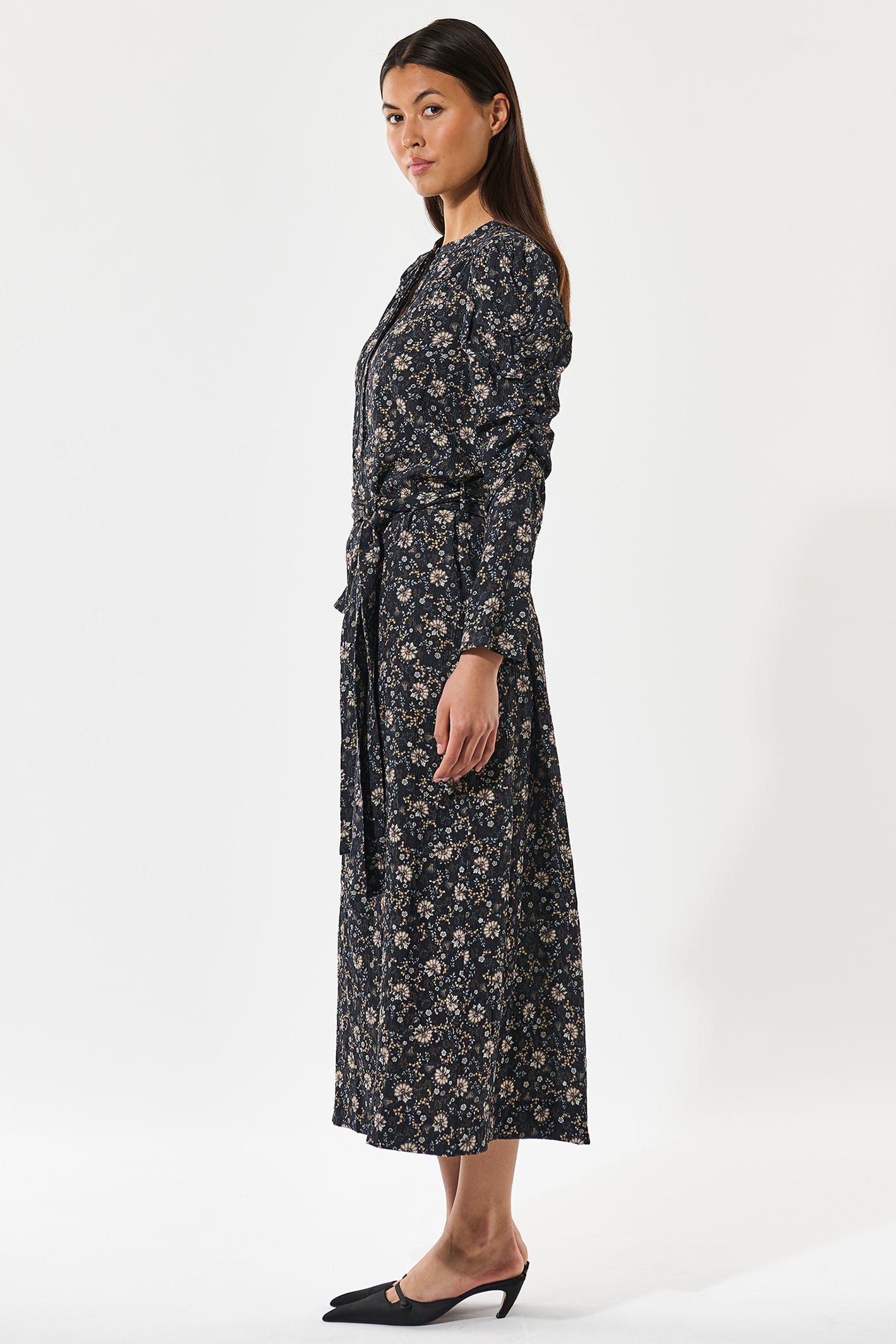 Dea Kudibal 0950725 YannaDEA EV Takashi Dark Navy Crinkle Dress