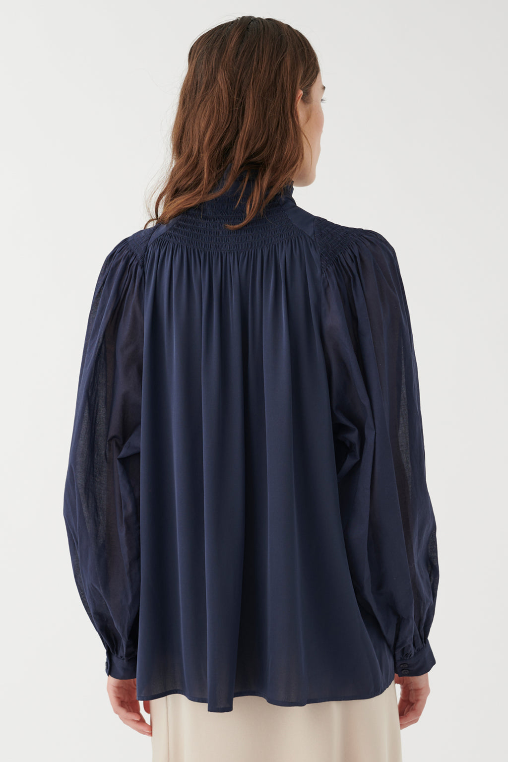 Dea Kudibal 1670124 MalinkaDEA Optical Blue Tie Neck Silk Blouse
