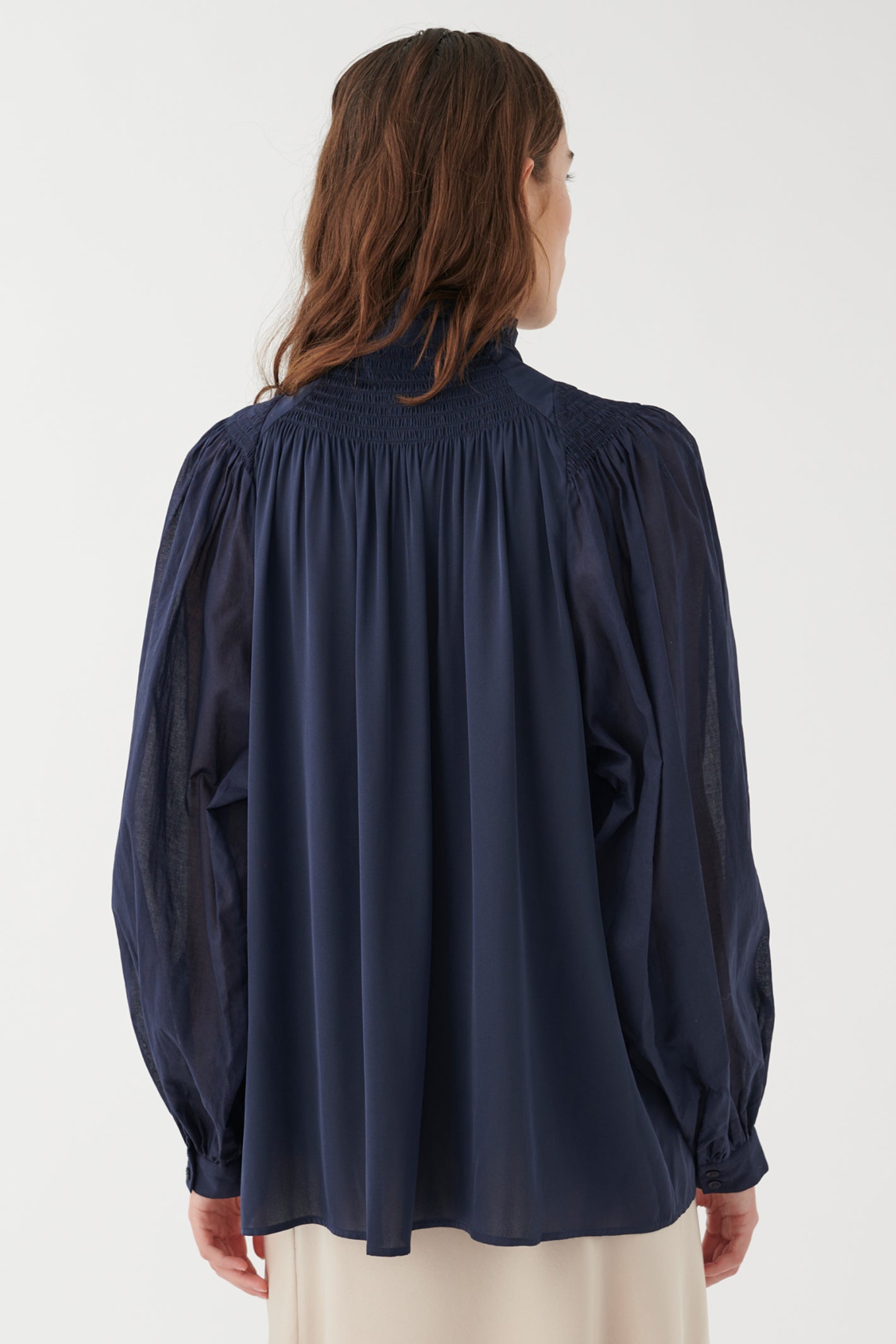 Dea Kudibal 1670124 MalinkaDEA Optical Blue Tie Neck Silk Blouse