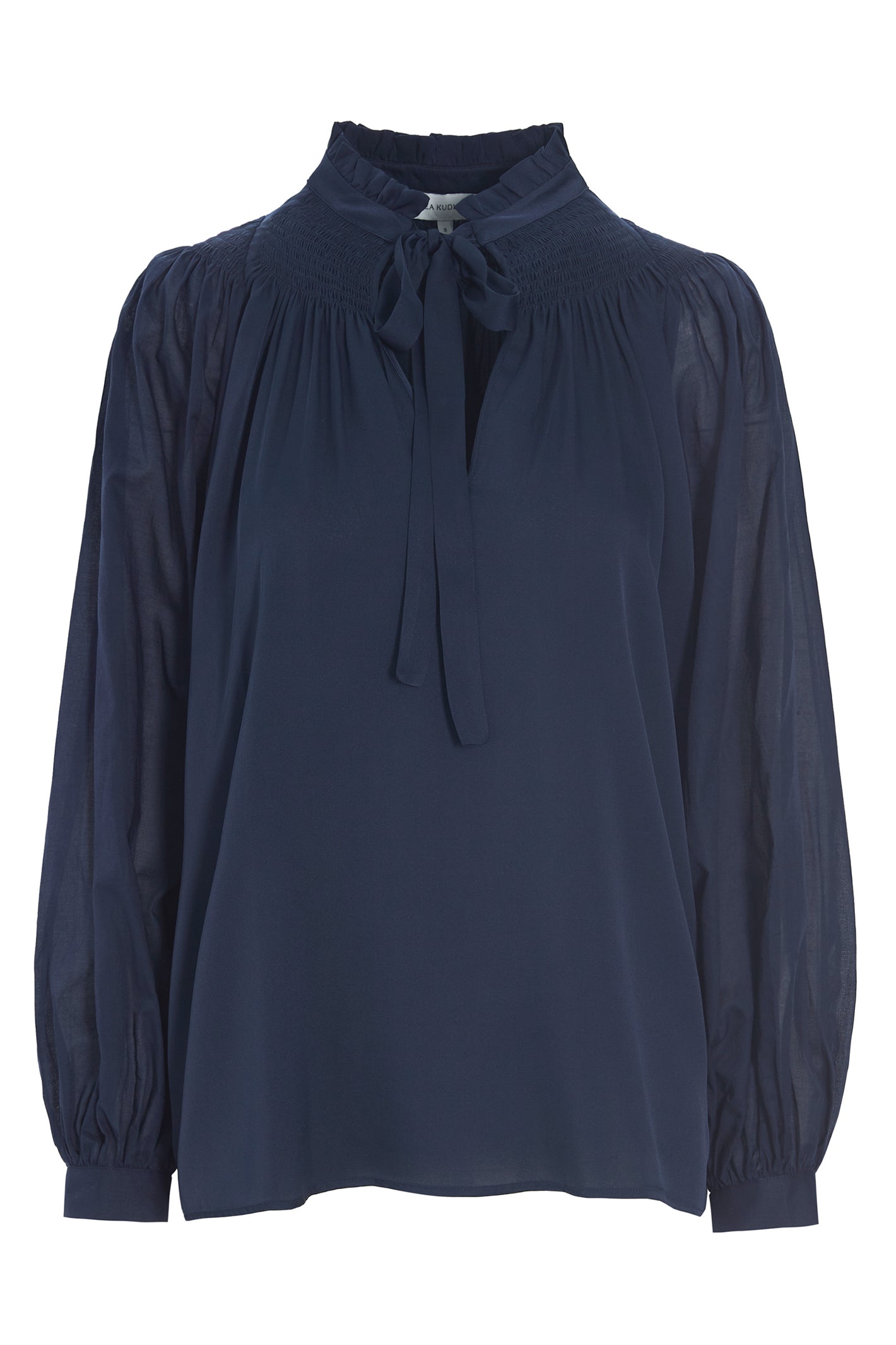 Dea Kudibal 1670124 MalinkaDEA Optical Blue Tie Neck Silk Blouse