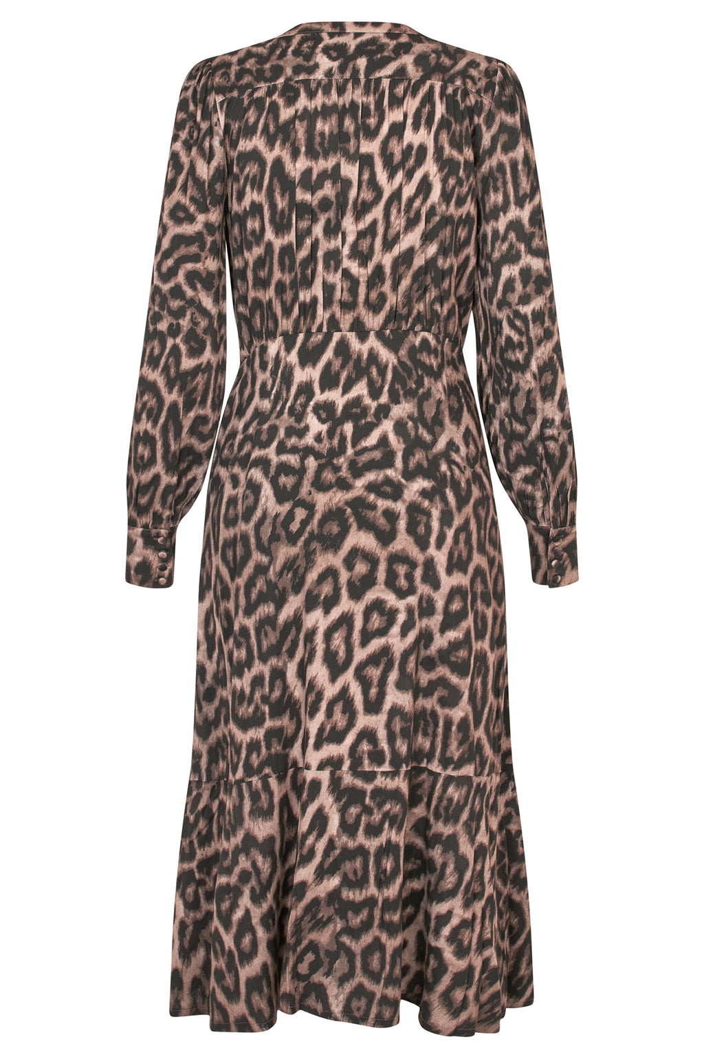 Leopard print dress on a white background