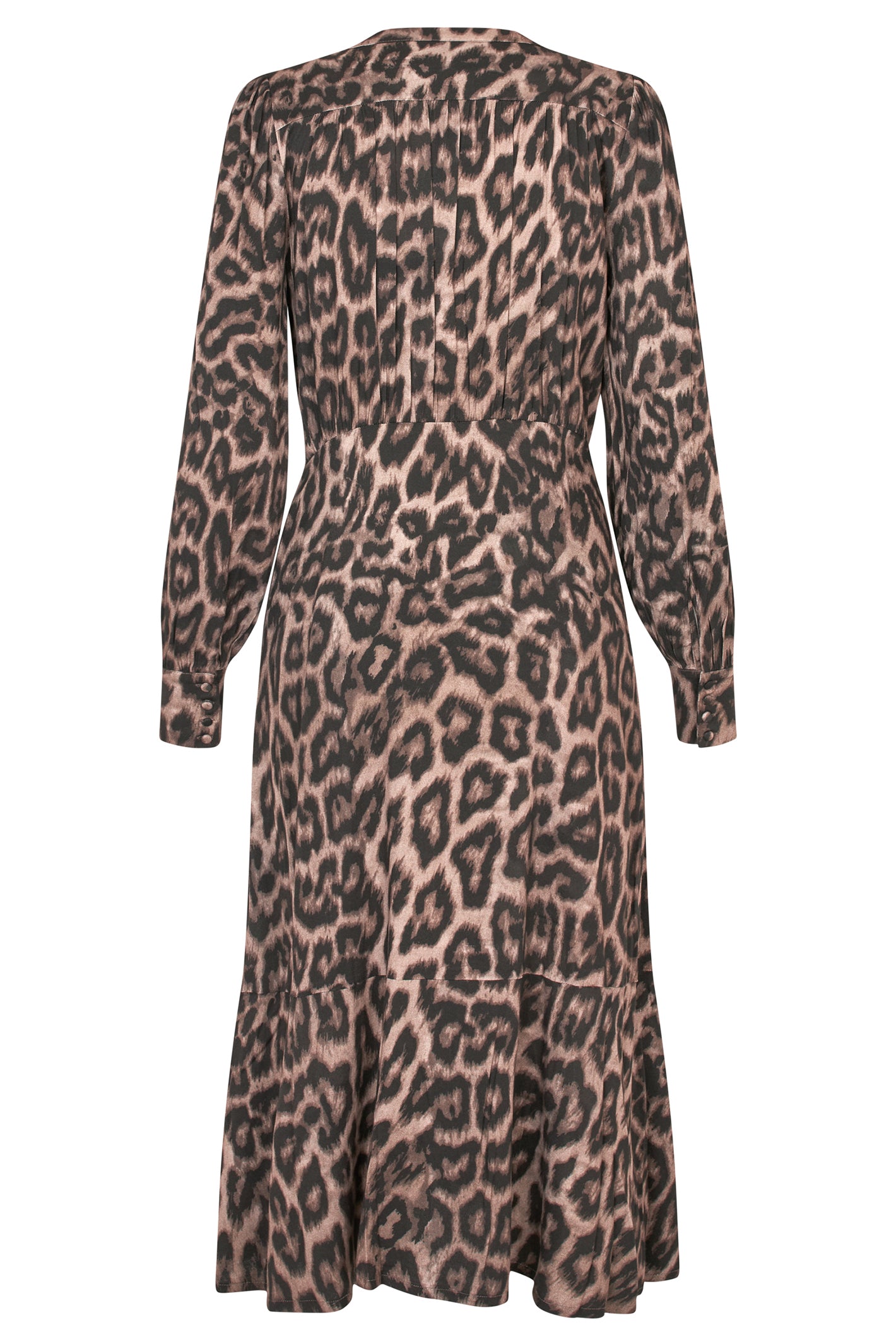 Leopard print dress on a white background