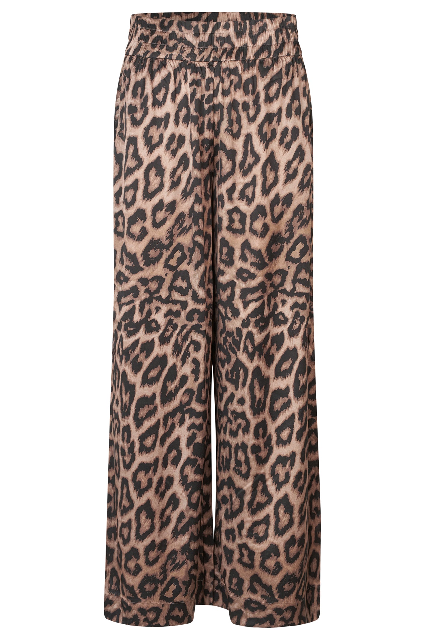 Leopard print pants on a white background