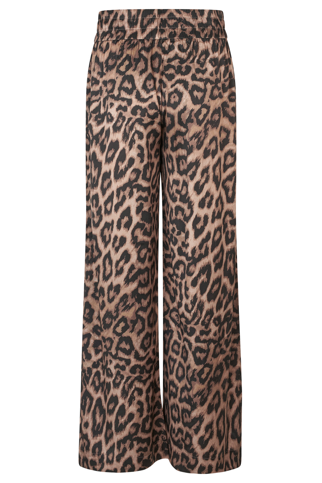 Leopard print pants on a white background