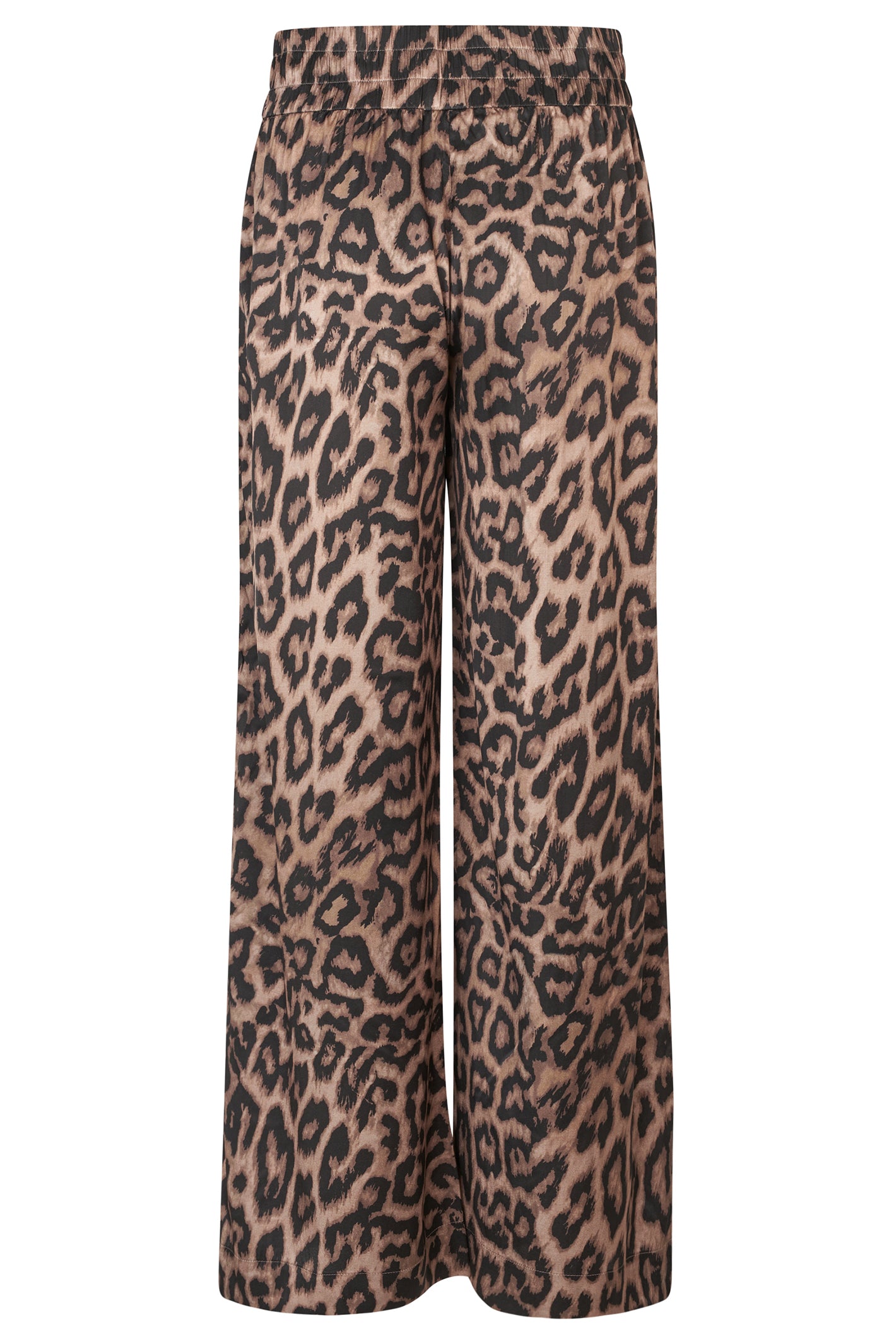 Leopard print pants on a white background