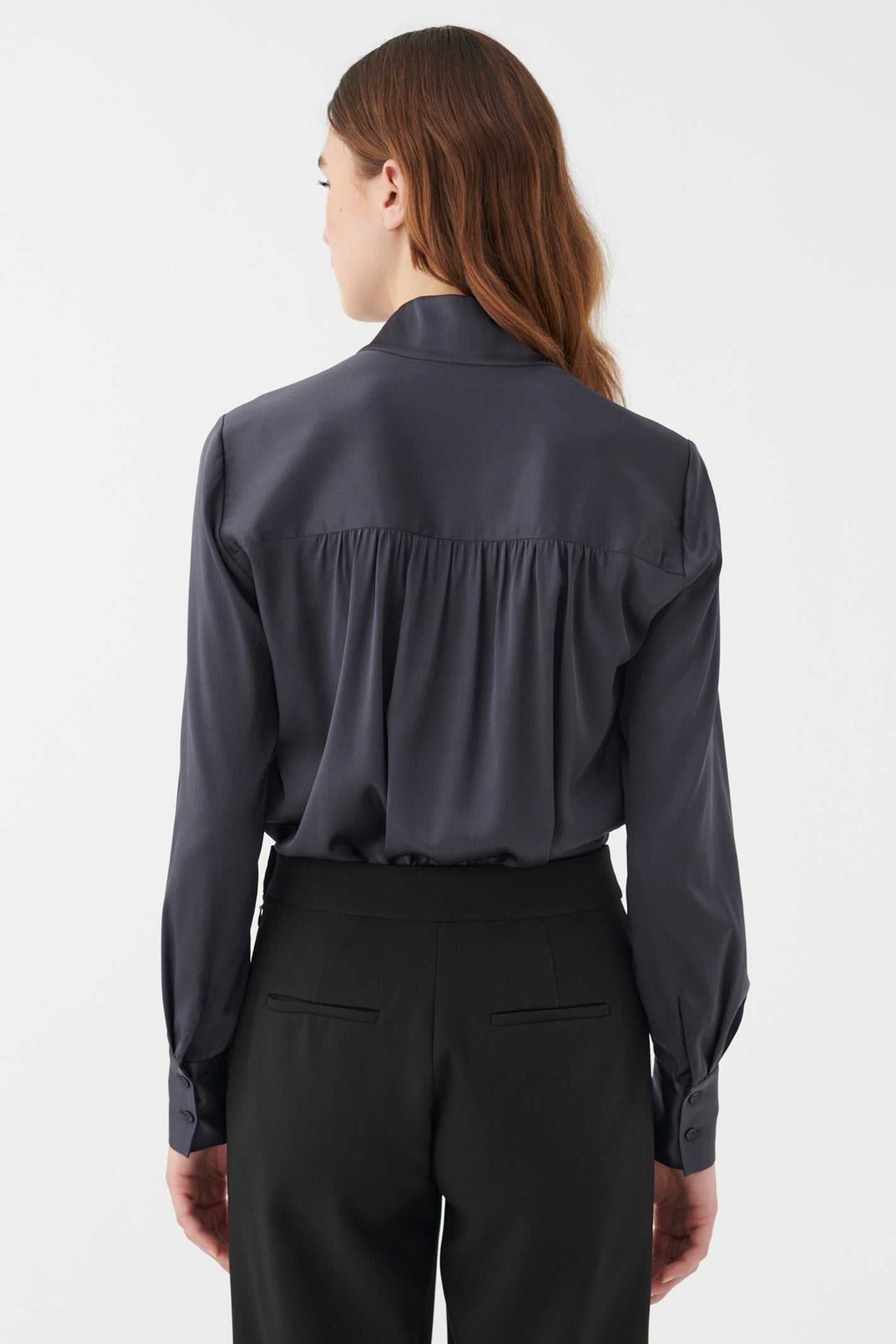 Dea Kudibal 1800724 Natedea Inkpot Blue Silk Blouse