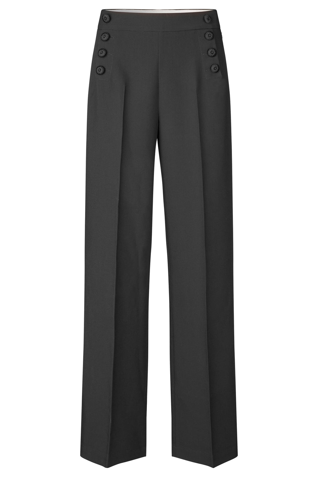 Dea Kudibal 2250725 isobelDea Trousers with Deco Buttons Black, product back view