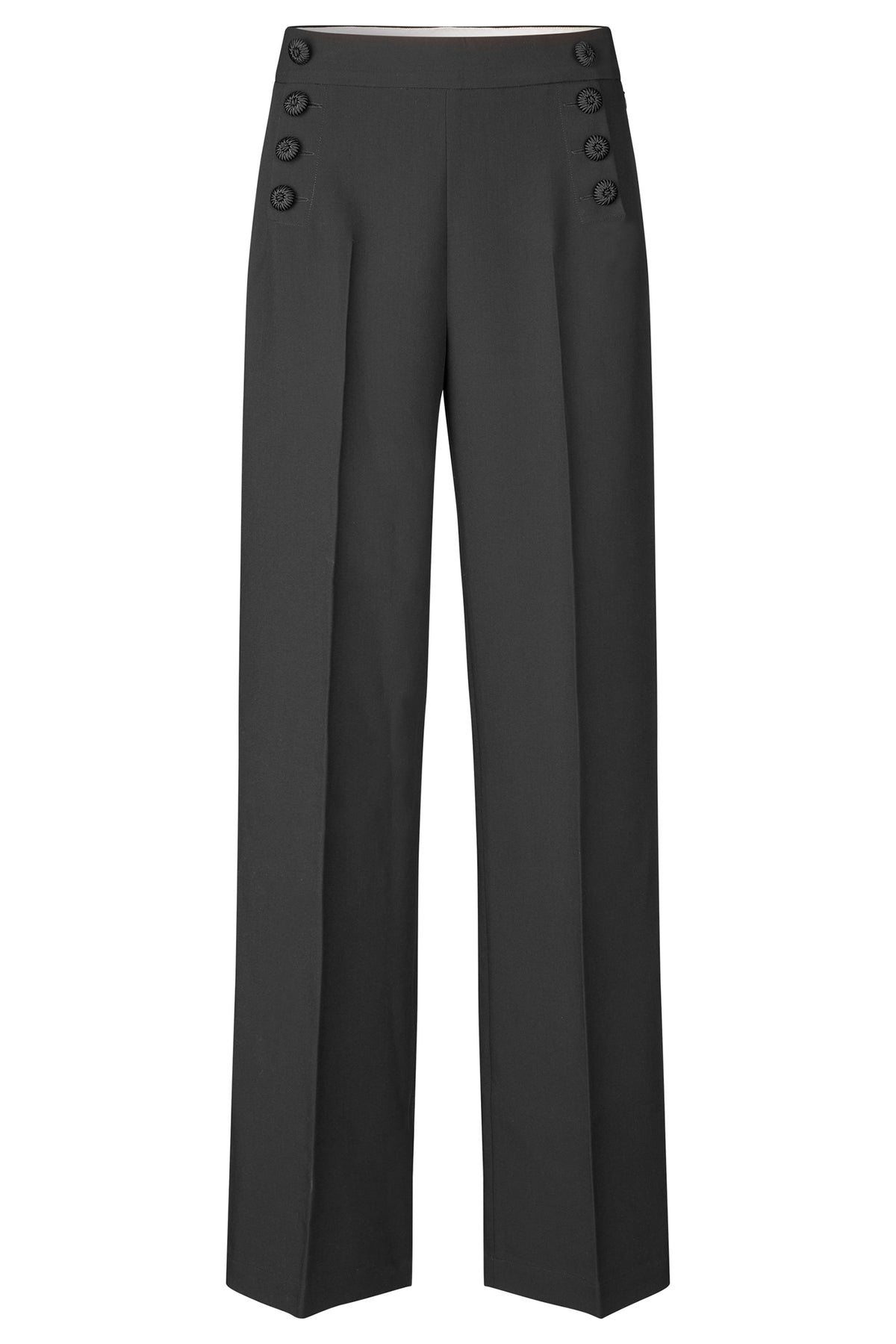 Dea Kudibal 2250725 isobelDea Trousers with Deco Buttons Black, product back view