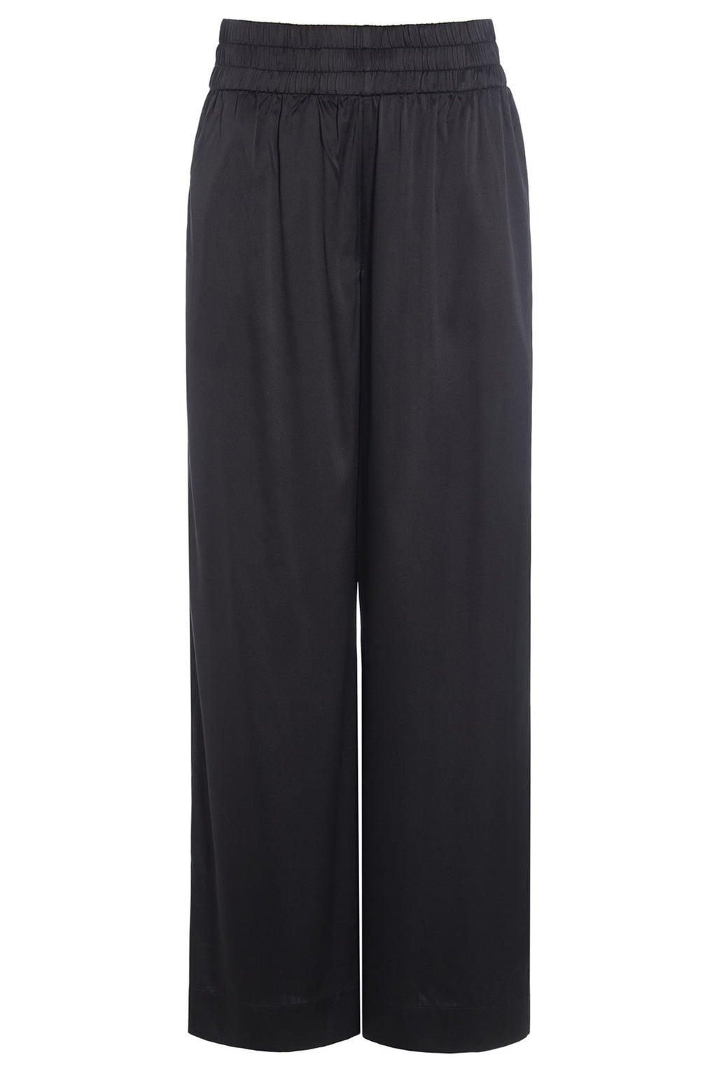 Dea Kudibal 2321024 Margodea Black Stretch Silk Wide Leg Trousers