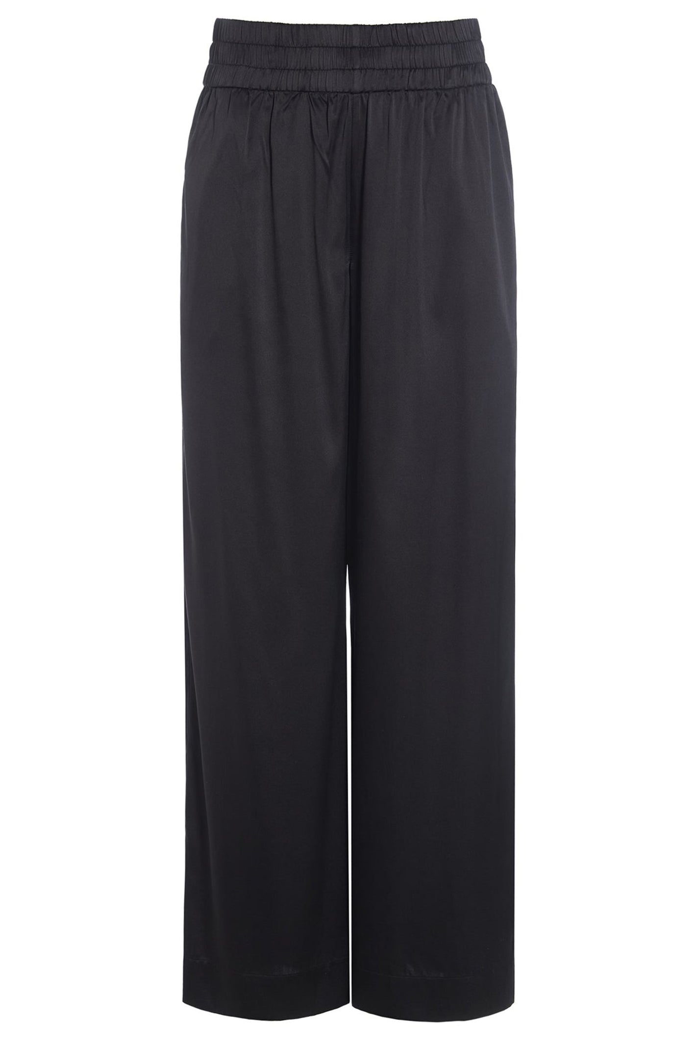 Dea Kudibal 2321024 Margodea Black Stretch Silk Wide Leg Trousers