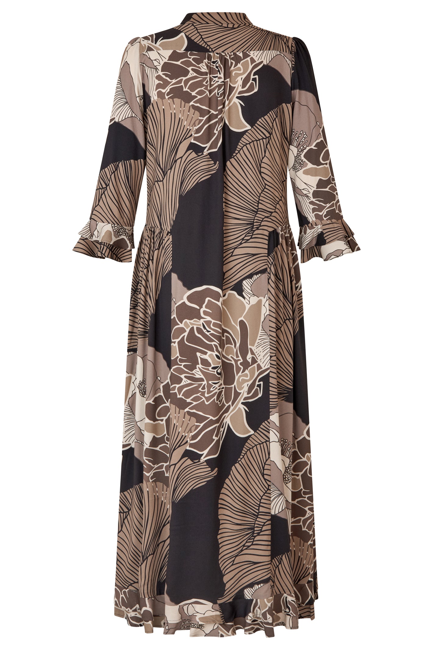 Dea Kudibal 2810725 RosannaDEA Alepidia Black Print Ruffle Dress
