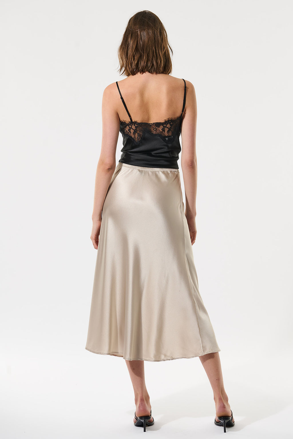 Dea Kudibal Adydea 1000125 Ancient Beige Stretch Silk Skirt