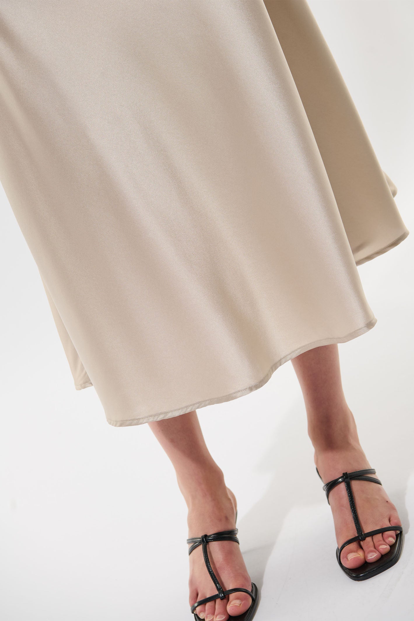 Dea Kudibal Adydea 1000125 Ancient Beige Stretch Silk Skirt