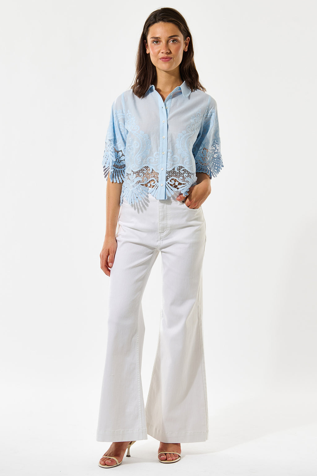 Dea Kudibal BlondieDea Blue Skyway Lace Blouse 1990326