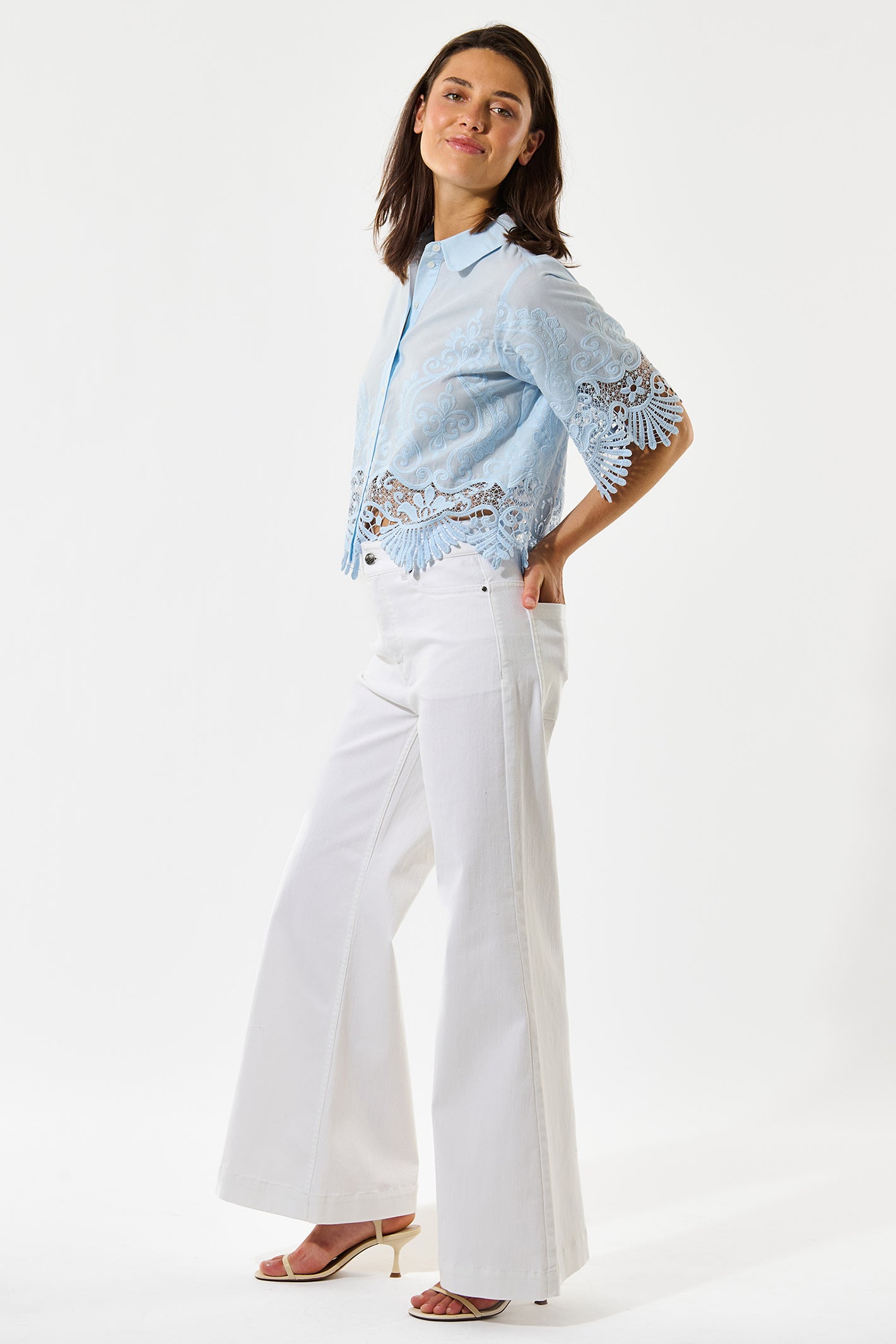 Dea Kudibal BlondieDea Blue Skyway Lace Blouse 1990326