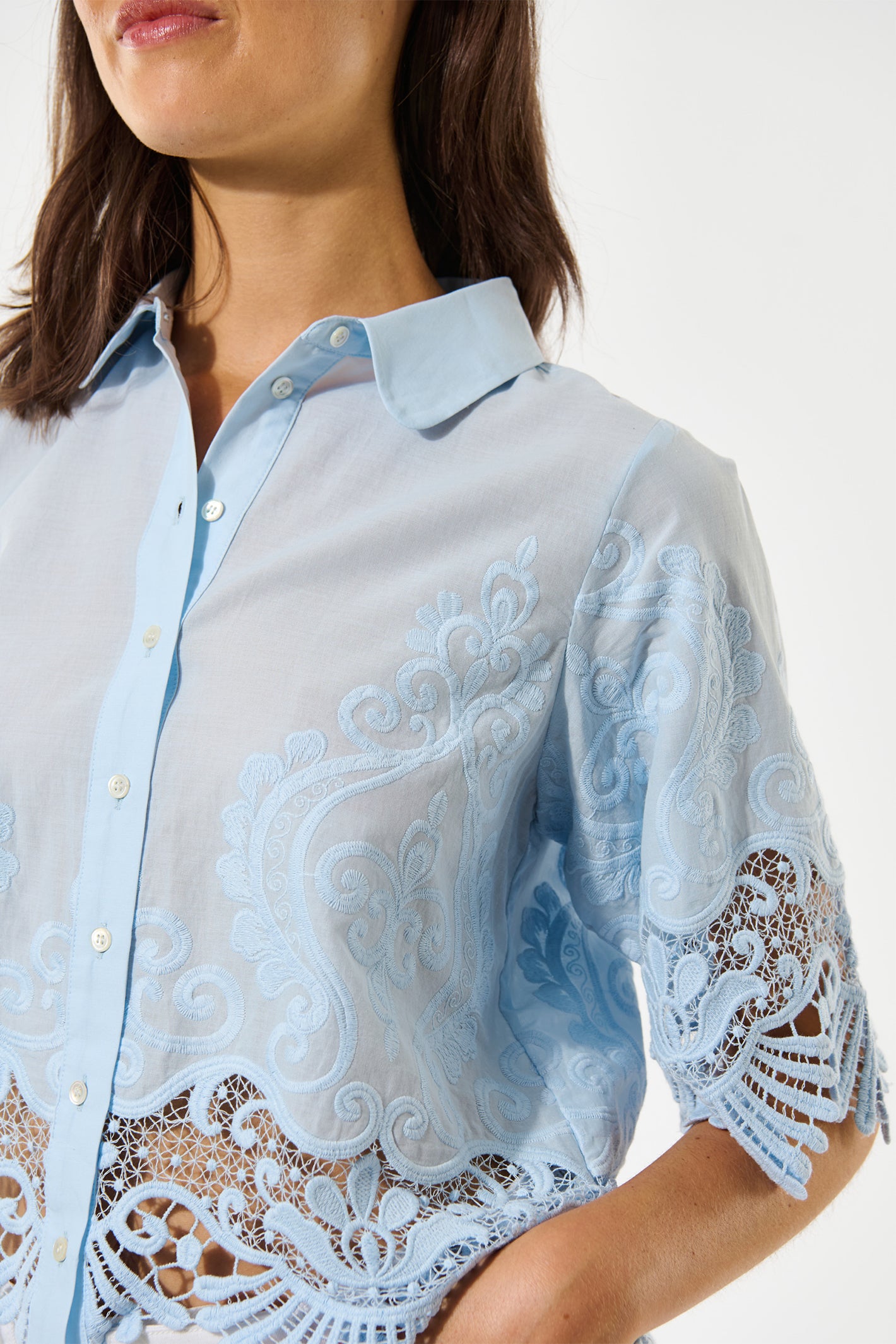 Dea Kudibal BlondieDea Blue Skyway Lace Blouse 1990326