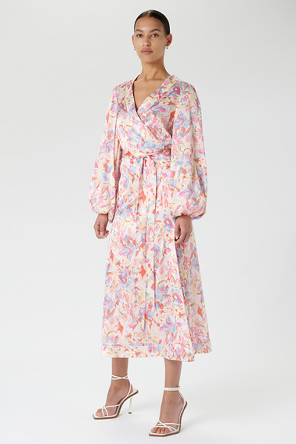 Dea Kudibal Carol 37-0123 Multicolour Floral Wrap Dress, front view
