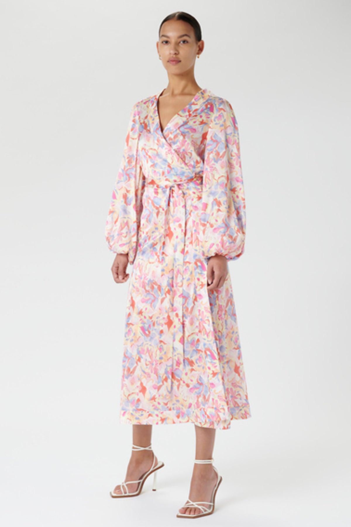 Dea Kudibal Carol 37-0123 Multicolour Floral Wrap Dress, front view