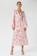Dea Kudibal Carol 37-0123 Multicolour Floral Wrap Dress, full length front view