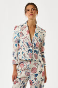 Dea Kudibal DanielaDEA 2440326 Chintz Full Multicolour Cropped Blazer Jacket, full length close view