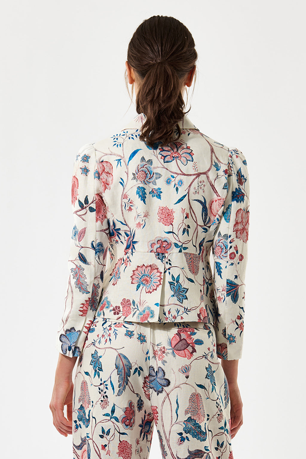 Dea Kudibal DanielaDEA 2440326 Chintz Full Multicolour Cropped Blazer Jacket, back close view